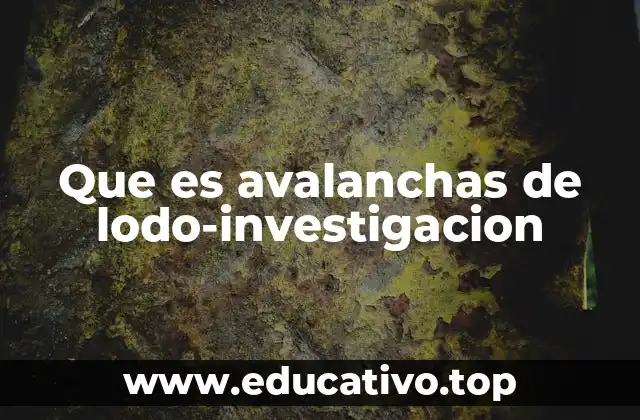Que es avalanchas de lodo-investigacion