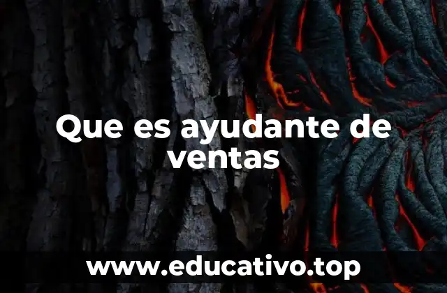 Que es ayudante de ventas