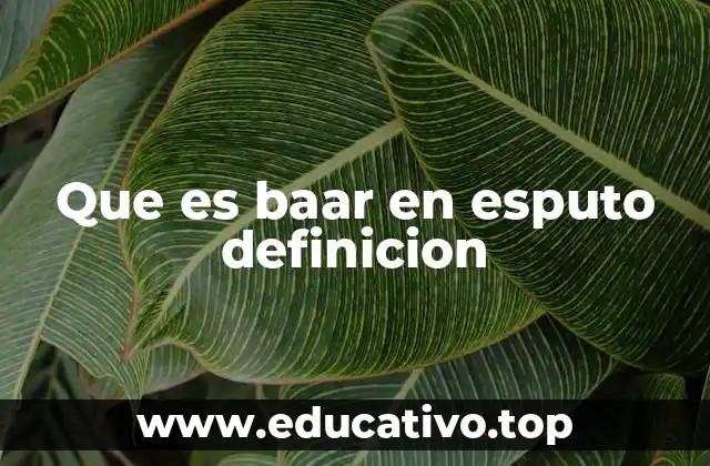 Que es baar en esputo definicion