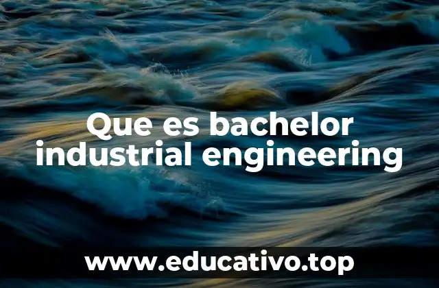 Que es bachelor industrial engineering