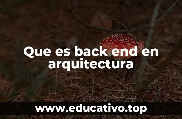 Que es back end en arquitectura