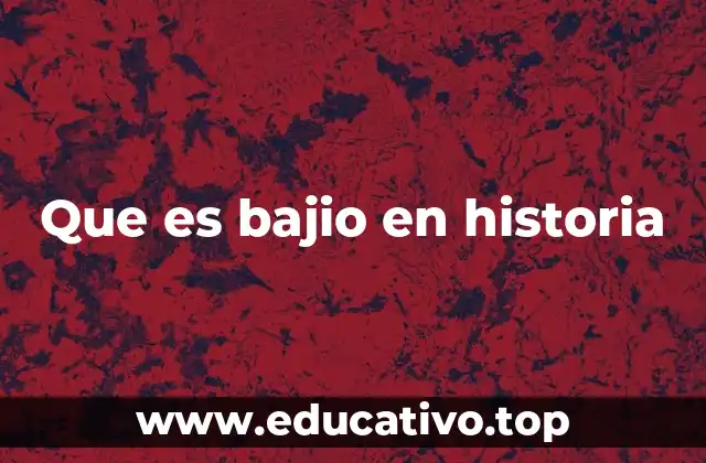 Que es bajio en historia