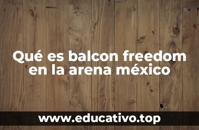 Qué es balcon freedom en la arena méxico