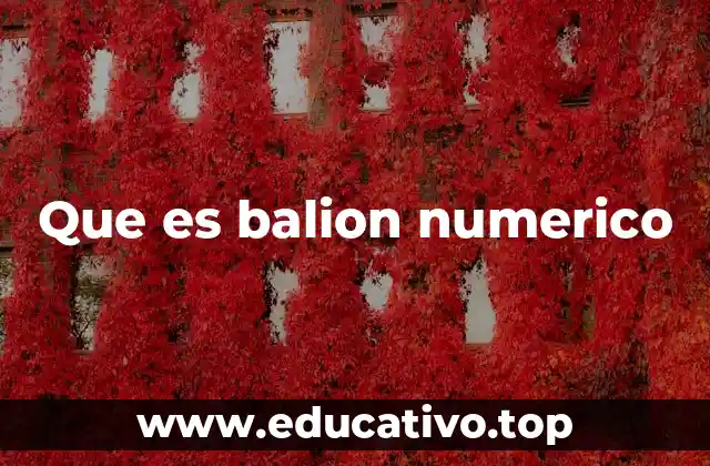 Que es balion numerico
