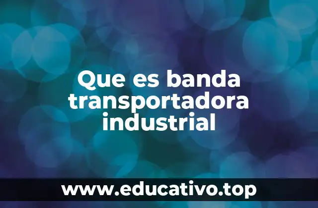 Que es banda transportadora industrial