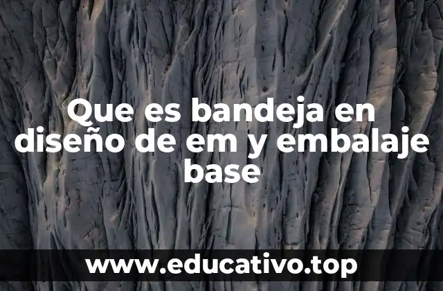 Que es bandeja en diseño de em y embalaje base