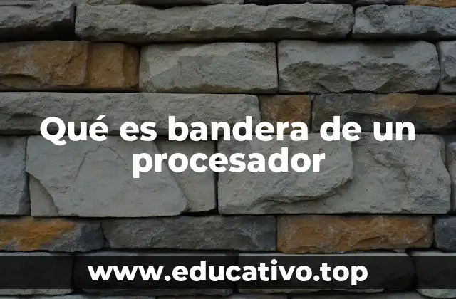 Qué es bandera de un procesador