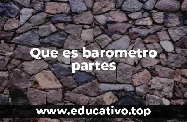 Que es barometro partes