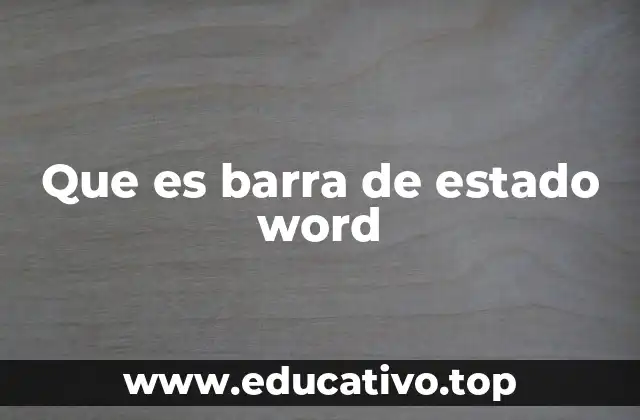 Que es barra de estado word