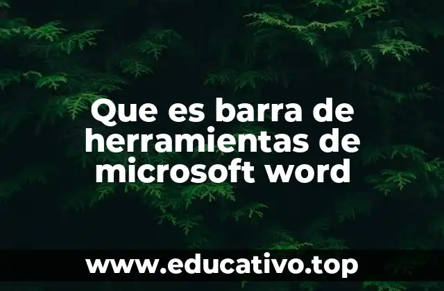 Que es barra de herramientas de microsoft word