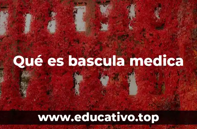 Qué es bascula medica