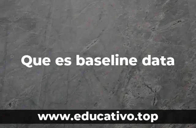 Que es baseline data