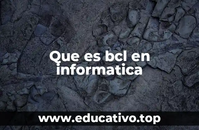 Que es bcl en informatica