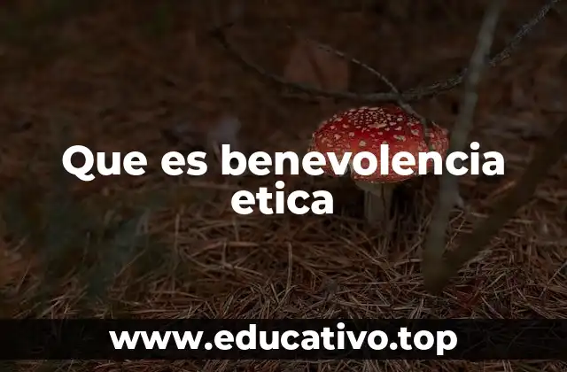 Que es benevolencia etica