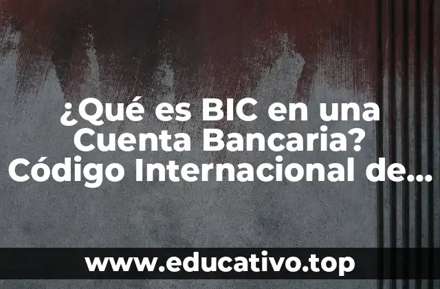 ¿Qué es BIC en una Cuenta Bancaria? Código Internacional de Identificación de Banco