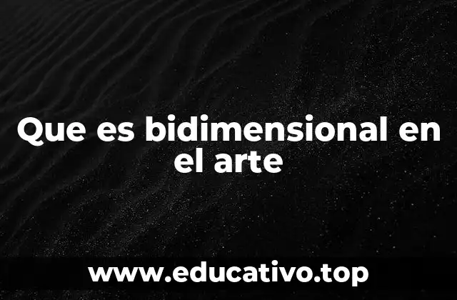 Que es bidimensional en el arte