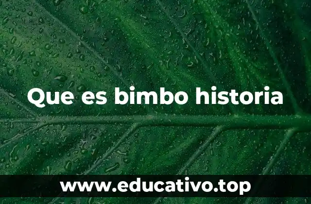 Que es bimbo historia