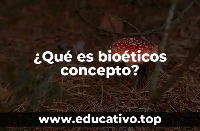¿Qué es bioéticos concepto?