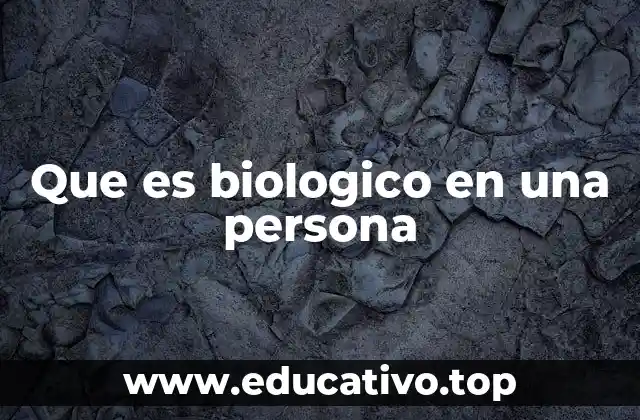 La base biológica del ser humano