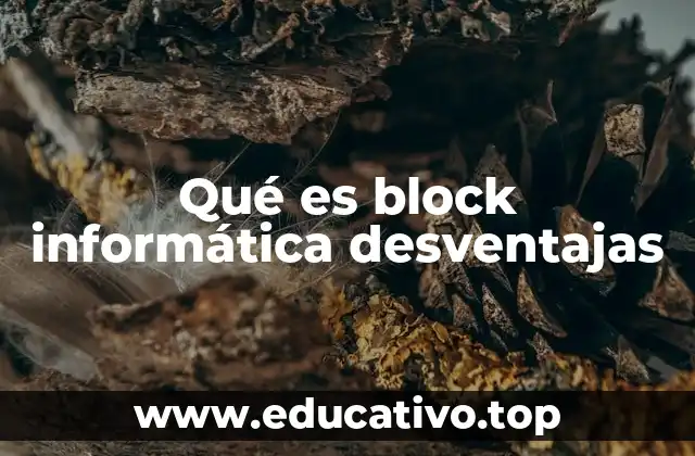 Qué es block informática desventajas