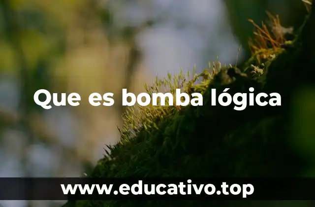 Que es bomba lógica