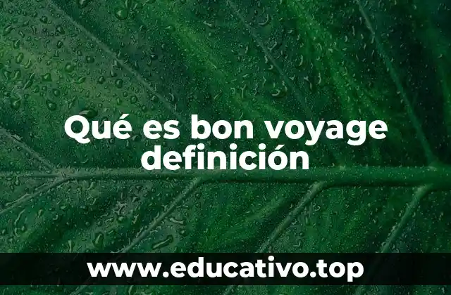 Qué es bon voyage definición