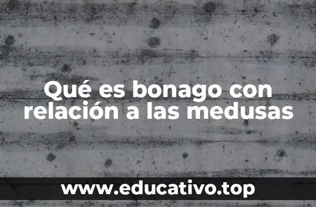 Qué es bonago con relación a las medusas
