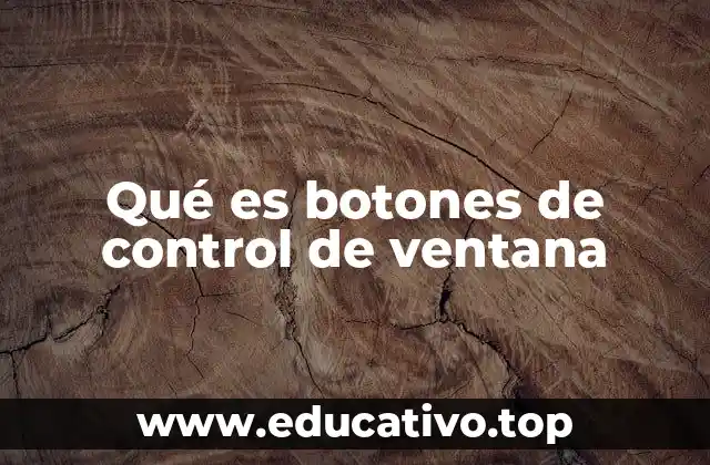 Qué es botones de control de ventana