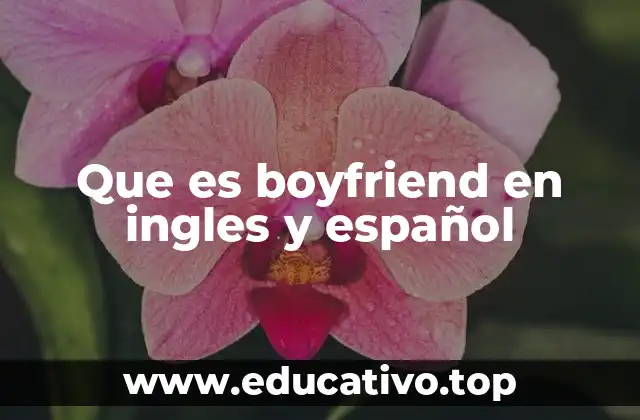 Que es boyfriend en ingles y español