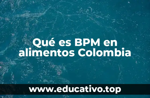 Qué es BPM en alimentos Colombia