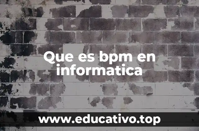 Que es bpm en informatica