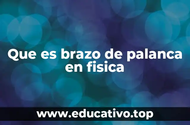Que es brazo de palanca en fisica