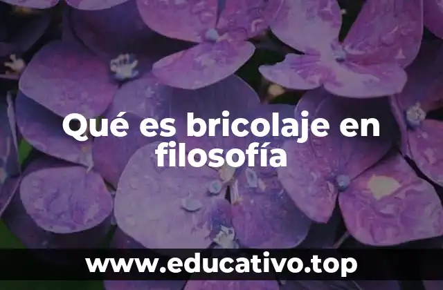 Qué es bricolaje en filosofía