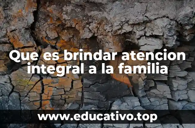 Que es brindar atencion integral a la familia