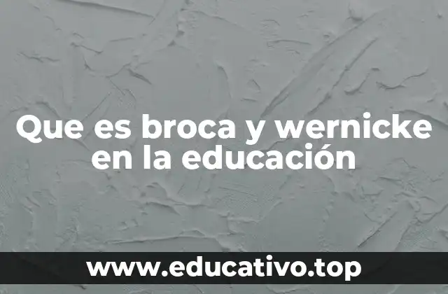 Que es broca y wernicke en la educación
