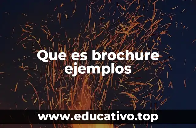 Que es brochure ejemplos