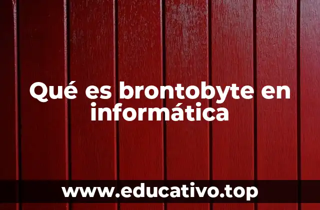 Qué es brontobyte en informática