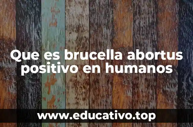 Que es brucella abortus positivo en humanos