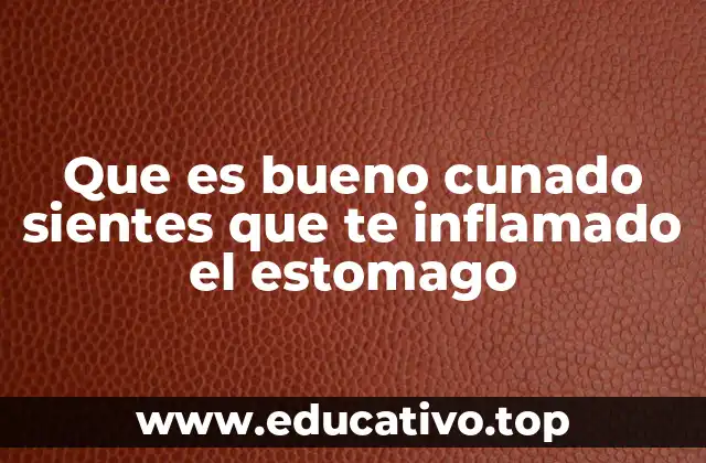 Cómo aliviar la sensación de inflamación en el estómago sin medicamentos