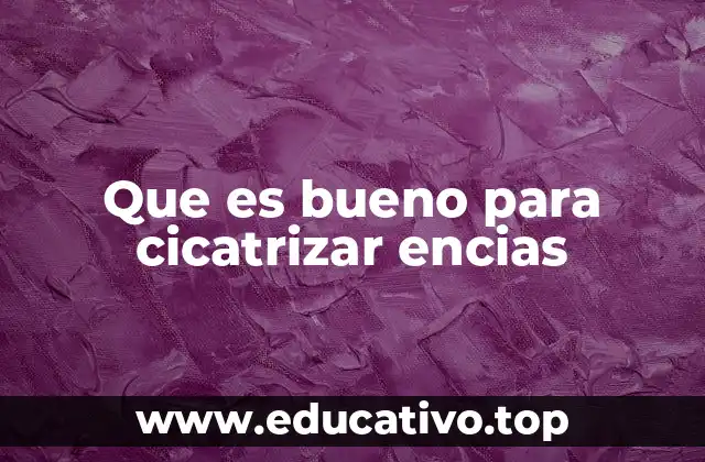 Que es bueno para cicatrizar encias