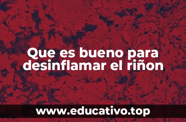 Que es bueno para desinflamar el riñon
