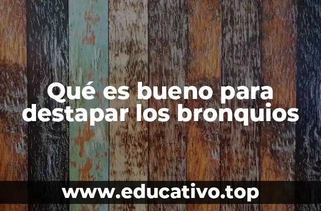 Qué es bueno para destapar los bronquios