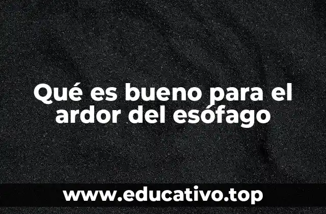 Qué es bueno para el ardor del esófago
