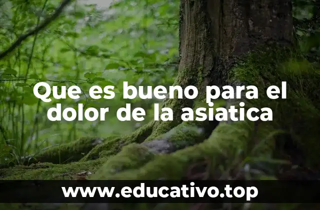 Que es bueno para el dolor de la asiatica