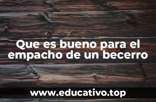 Que es bueno para el empacho de un becerro