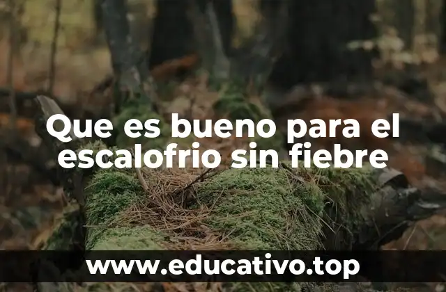 Que es bueno para el escalofrio sin fiebre