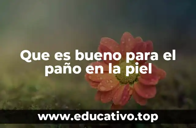 Que es bueno para el paño en la piel