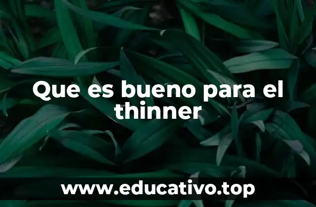 Que es bueno para el thinner