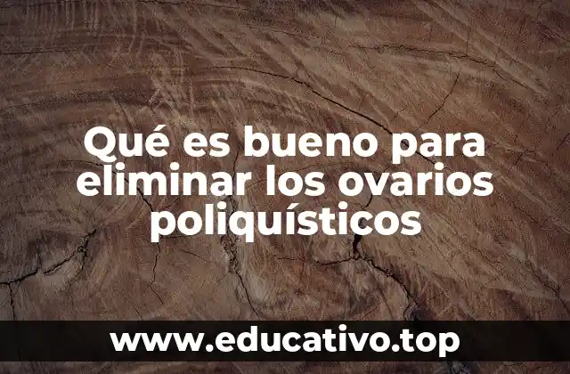 Qué es bueno para eliminar los ovarios poliquísticos