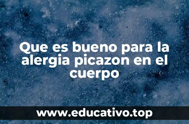 Que es bueno para la alergia picazon en el cuerpo